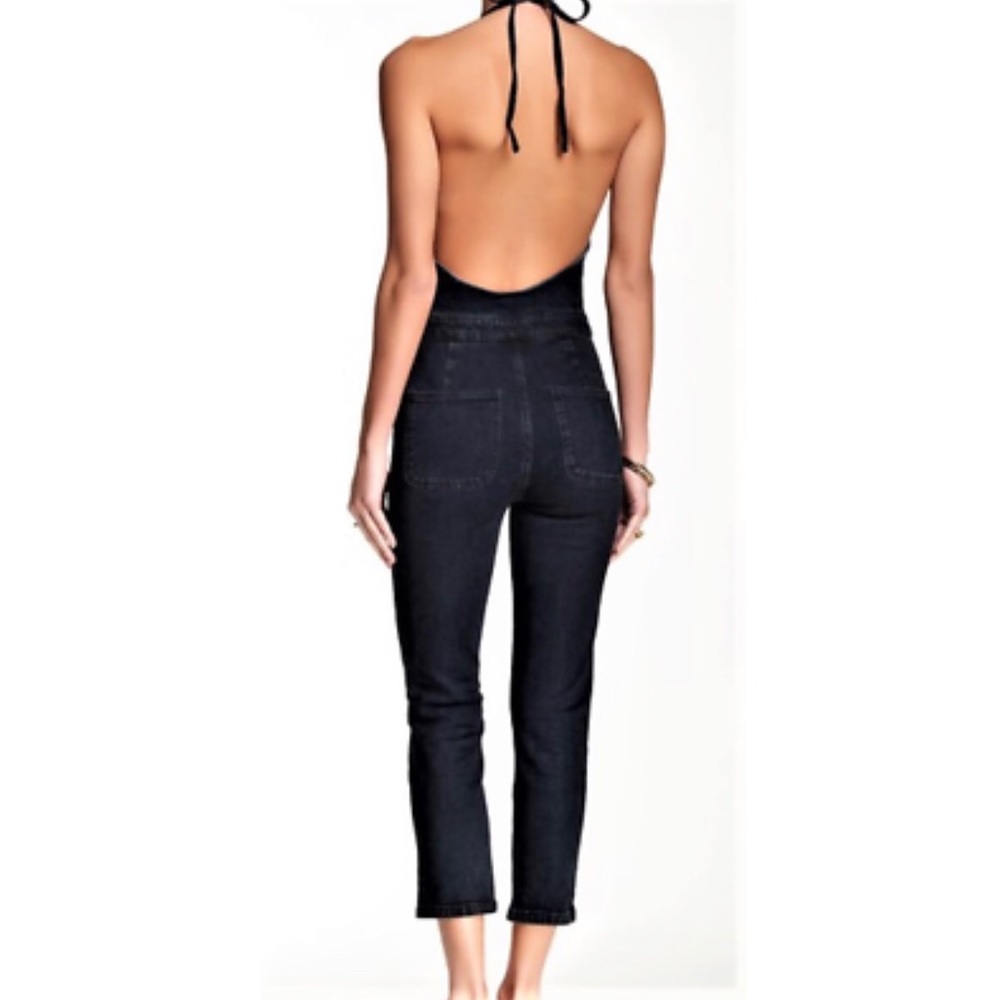 Free People denim jumpsuit overalls